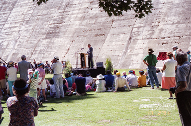 Photograph, Maroondah System Centenary, Maroondah Dam, 17 Feb 1991, 17/02/1991