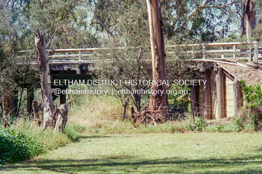 Negative - Photograph, The old Wattletree Road bridge, Eltham on east side of Diamond Creek, 1998c