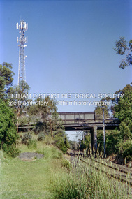 Negative - Photograph, Looking west to Mountainview Road Bridge from Petrie Park, Montmorency, 1998c