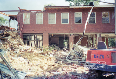 Photograph, Demolition of Eltham Shire Offices, 895 Main Road, Eltham, August 1996, 1996