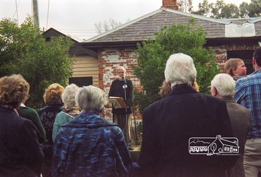 Photograph, Harry Gilham, Society President, Opening Ceremony of Local History Centre, 728 Main Road, Eltham, 12 July 1998, 12/07/1998