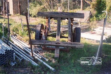 Photograph, Old Eltham Shire Council trailer at the Council Depot, Hurstbridge