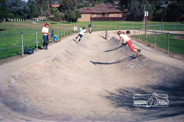Photograph, The Snake Run, Bulleen Skatepark, Swanston Street Reserve, 96 Swanston Street, Bulleen, c.1985, 1985c