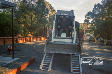 Photograph, Road construction operations, Shire of Eltham, c.1988, 1988c
