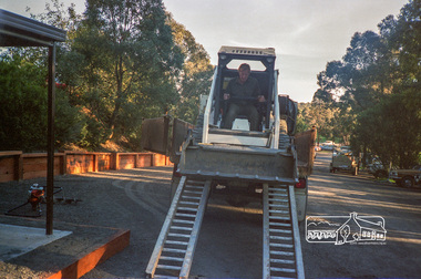 Photograph, Road construction operations, Shire of Eltham, c.1988, 1988c
