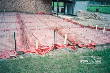 Photograph, Building construction works, Eltham Lower Park, c.Oct 1987, 1987c