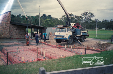 Photograph, Building construction works, Eltham Lower Park, c.Oct 1987, 1987c