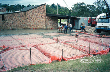 Photograph, Building construction works, Eltham Lower Park, c.Oct 1987, 1987c