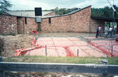 Photograph, Building construction works, Eltham Lower Park, c.Oct 1987, 1987c