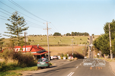 Photograph, Looking south towards the Kangaroo Ground Store, Eltham-Yarra Glen Road, Kangaroo Ground, 8 July 1994, 08/07/1994