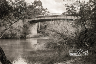 Negative - Photograph, Russell Yeoman, Warrandyte Bridge over Yarra River, c.1970