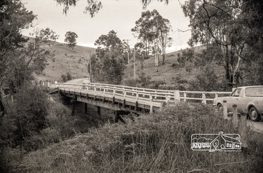 Negative - Photograph, Russell Yeoman, Cottles Bridge over Diamond Creek, Cottles Bridge-Strathewan Road, Cottlesbridge, c.1970