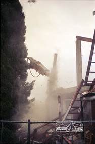 Negative - Photograph, Harry Gilham, Demolition of Eltham Shire Offices, 895 Main Road, Eltham, Aug. 1996