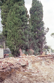 Negative - Photograph, Harry Gilham, Demolition of Eltham Shire Offices, 895 Main Road, Eltham, Aug. 1996