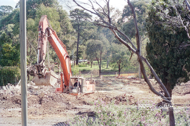 Negative - Photograph, Harry Gilham, Demolition of Eltham Shire Offices, 895 Main Road, Eltham, Aug. 1996