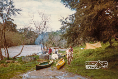 Photograph, Tent on Yarra River at Warrandyte