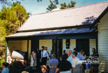Photograph, Peter Bassett-Smith, Visit by The Honourable Sir James Augustine Gobbo AC CVO QC, Governor of Victoria, to the Andrew Ross Museum, Kangaroo Ground, 2 March 2000, 02/03/2000