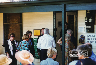 Photograph, Peter Bassett-Smith, Visit by The Honourable Sir James Augustine Gobbo AC CVO QC, Governor of Victoria, to the Andrew Ross Museum, Kangaroo Ground, 2 March 2000, 02/03/2000