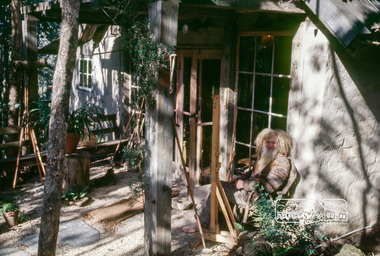 Photograph, Jack Gittins (W.J. Gittins & Associates), Neil Douglas at his property at Bend of Islands, 1980s