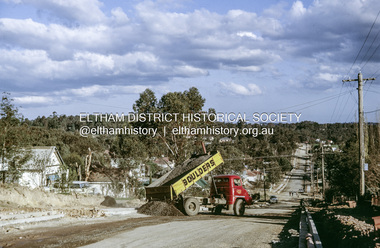 Photograph, Fred Mitchell, Road construction and sealing of southern end of Bible Street, Eltham, 1968, 1968