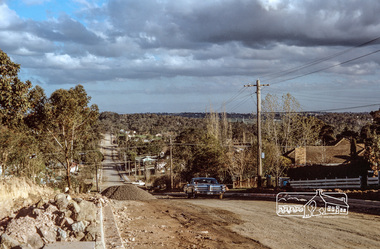 Photograph, Fred Mitchell, Road construction and sealing of southern end of Bible Street, Eltham, 1968