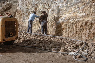 Photograph, Fred Mitchell, Excavating at the corner of Main Road and Bridge Street, Eltham, 1968, 1968