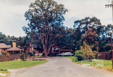 Photograph, Low density grouped housing illustrating the importance of retention of tree canopy in new developments, Main Road, Eltham, c. Oct 1987, 1987