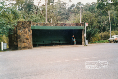 Photograph, Bus stop, Warrandyte, c. Oct 1987, 1987