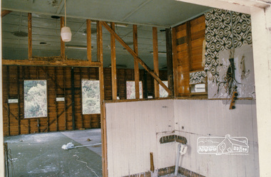 Photograph, Greg Marginson, Original hall of the Eltham Little Theatre under demolition, 1603 Main Road, Research, April 1987, 1987