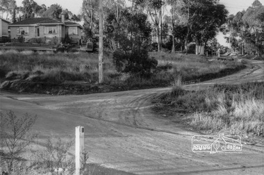 Photograph, Looking northeast up Alma Street from Para Road at intersection of Alma Street and Lees Road, Lower Plenty, c.July 1967, 1967