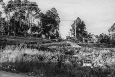 Photograph, Looking northeast up Alma Street from Para Road at intersection of Alma Street and Lees Road, Lower Plenty, c.July 1967, 1967