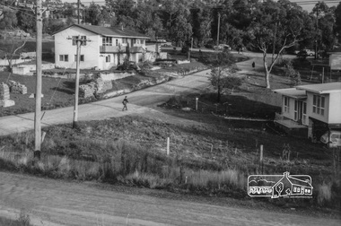 Photograph, Looking towards the intersection of Kett Street with Main Road from 8 Kett Street, Lower Plenty, c.July 1967, 1967