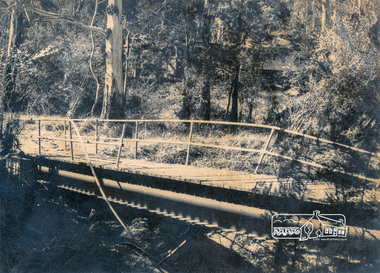 Photograph, Flood damage, Footbridge, Main Road, Eltham