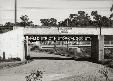 Photograph - Black and White Print, Railway Bridge across Plenty River near Railway Road, Briar Hill, Vic, c. August 1977