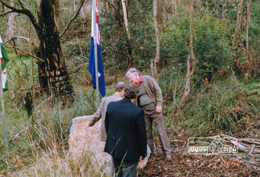 Photograph, Unveiling ceremony of a plaque in memory of David Christmas, 11 October 1992, 11/10/1992