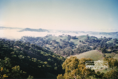 Photograph, Murchison Gap viewed from Strath Creek, Autumn Excursion, Hume and Hovell's 1824 expedition, 26 May 1996, 26/05/1996