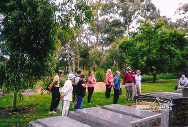 Photograph, Tour of Eltham Cemetery led by Harry Gilham, Eltham District Historical Society, 13 November 2011, 13/11/2011