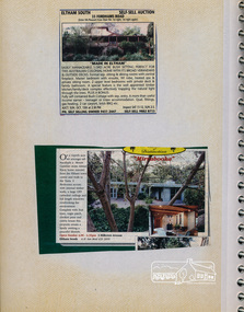Newsclipping, 33 Fordhams Road and Mirabooka, 3 Hillcrest Avenue, Eltham South