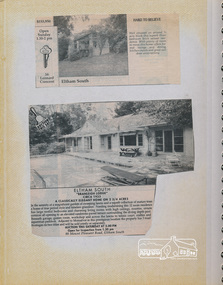 Newsclipping, 16 Leonard Crescent and Branleigh Lodge, 90 Mount Pleasant Road, Eltham South
