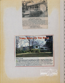 Newsclipping, 24 Antoinette Boulevard, Eltham South and Yarra Braes on the river