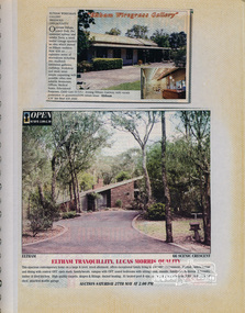 Newsclipping, Eltham Wiregrass Gallery, Main Road, Eltham South and 66 Scenic Crescent, Eltham, 1989