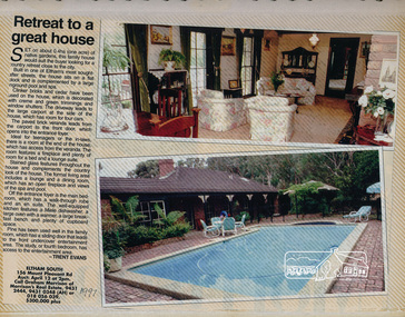 Newsclipping, 156 Mount Pleasant Road, Eltham South, 1997, 1997
