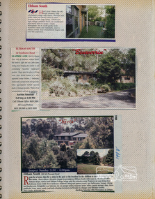 Newsclipping, 254 Fordhams Road, Eltham South, 1997 and Kieta, 290 Mount Pleasant Road, Eltham South, 1998