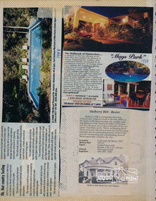 Newsclipping, 290 Mount Pleasant Road and Mays Park, 6 Mays Road, Eltham South, 1998 and Mulberry Hill, Golf Links Road, Baxter