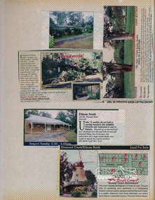 Newsclipping, Benwerrin, 24 Fordhams Road and 129 Mount Pleasant Road, Eltham South and Windmill Court Estate, Diamond Creek/Eltham North and The Oaks, 53 York Avenue, Ivanhoe