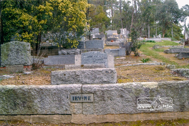 Photograph, Russell Yeoman, Irvine family grave, Eltham Cemetery, c.1997, 1997c