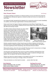 Newsletter, Eltham District Historical Society, Newsletter, No. 240 June 2018