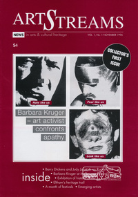 Journal, Peter Doughtery, ArtStreams: News in arts and cultural heritage; Vol. 1, No. 1, November 1996, 1996