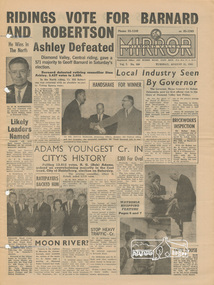 Newspaper, Diamond Valley Mirror, Tuesday, August 31, 1965