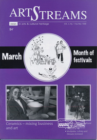 Journal, Peter Doughtery, ArtStreams: News in arts and cultural heritage; Vol. 3, No. 1, Feb-Mar 1998, 1998